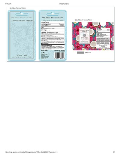 Label (Coconut Water And Hibiscus Label)